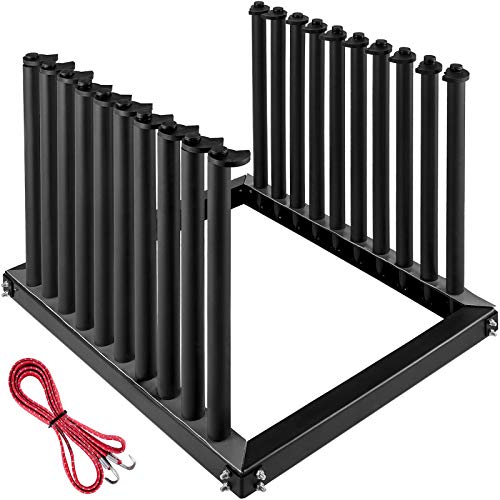 Vevor Windshield Rack 9-Lite, Windshield Truck Rack Steel, Windshield Glass Rack 24-Inch Height, Windshield Rack for Truck w/PVC Pad & Foam Padding, Glass Rack for Truck, for Glass Transportation