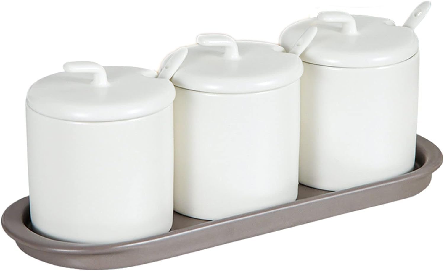 Sucrier en porcelaine rose avec cuillère de 250 ml - Résistant à l'humidité et à la poussière - Pot à épices avec couvercle pratique - Pot à sucre de couleur unie pour le rangement domestique