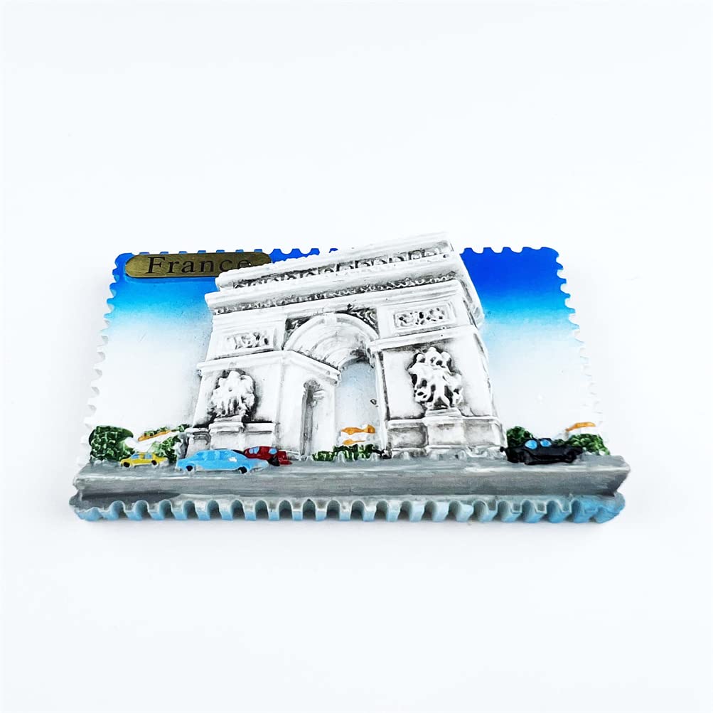 París Arco De Triunfo Francia Imán De Refrigerador Recuerdo De Viaje Decoración De Nevera Pegatina Magnética Pintada A Mano Colección Artesanía