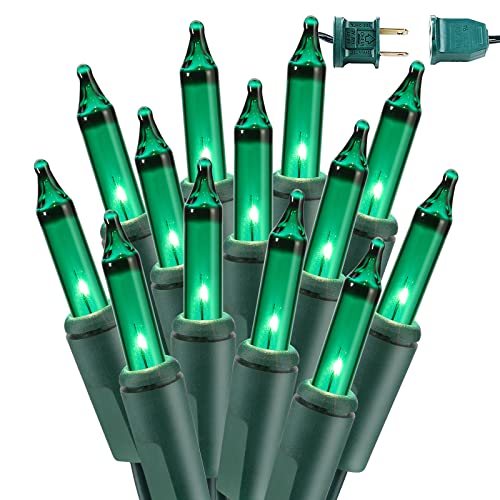 Image of BrizLabs Christmas Lights, 69.6ft 300 Count Green String Lights, Connectable Incandescent Mini Light, 120V UL Certified Light String for Xmas Tree Indoor Outdoor St. Patrick's Day Party Decor