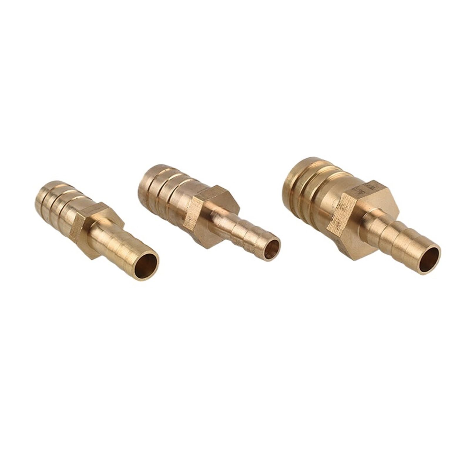Brass Barb Pipe Fitting 3-25mm 6mm 4mm 8mm 10mm Brass 2 Way Reducing Straight Hose Barb Barbed Pipe Fitting Reducer Copper Coupler Connector Adapter(10mm-12mm)