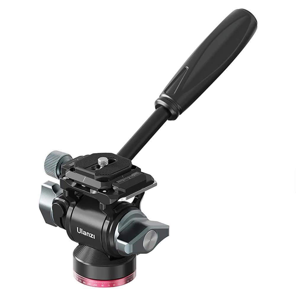 U-190 Fluid Hydraulic Tripod Video Head, Panoramic Video DSLR Camera Tripod Head with Handle Arca for Monopod Tripod Pan Head