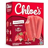 Chloe's Soft Serve Fruit Popsicle Bar, Strawberry, 4 Count (Frozen)