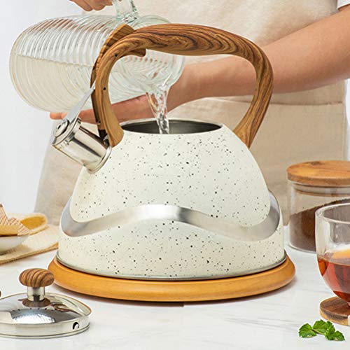 Chaleira Cabilock com cabo de madeira, bule de chá de aço inoxidável para cozinha, café, escritório,