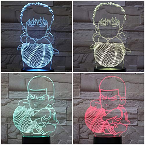 Led SLAM DUNK Cartoon Japanese Anime Sakuragi Hanamichi Suramu Danku Night Light 3D LED USB Lámpara de mesa regalo de cumpleaños para niños decoración de la habitación junto a la cama
