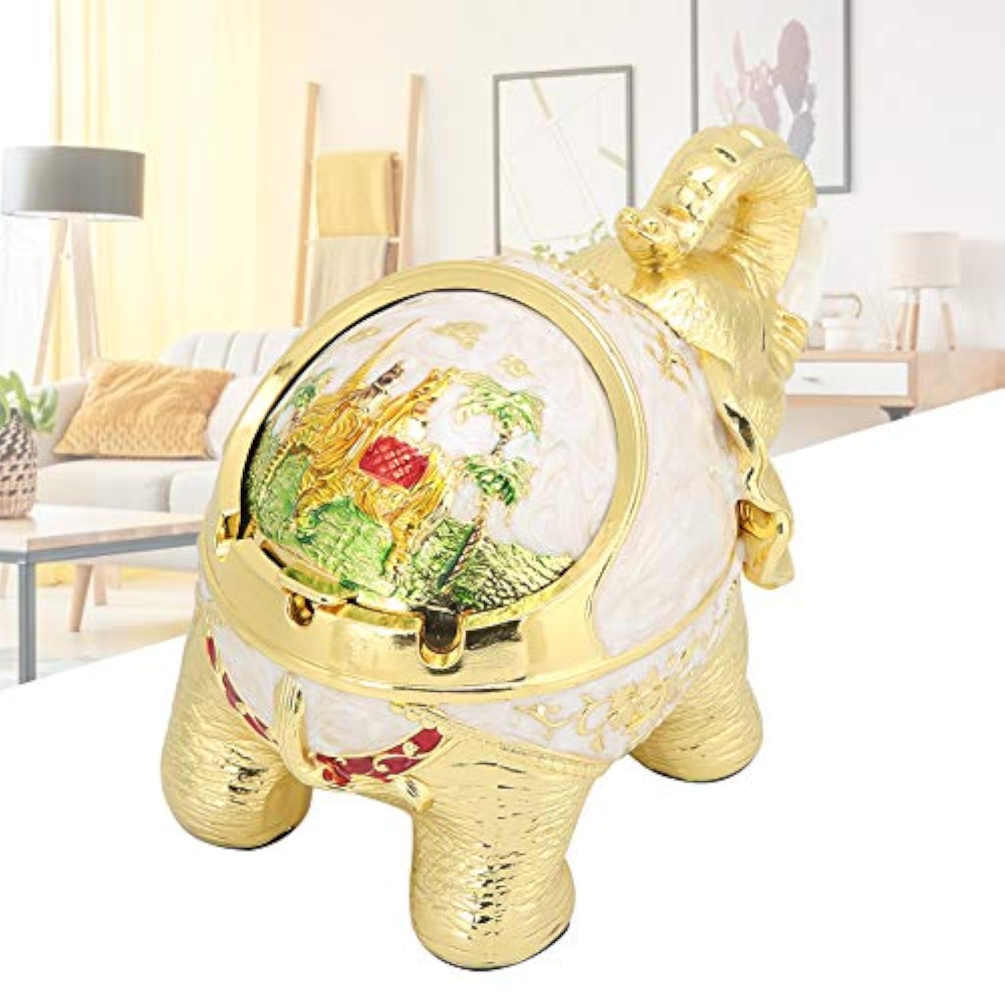 Vivid Simulated Elephant Shape Ashtray for Home Office