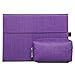 Produktbild Microsoft Surface Pro 6 / Pro 5 / Pro 4 für Hülle 12,3 Zoll, Flip Folio-Schutzständer Schutzhüllen Portfolio Business-Cover mit Ladetasche, Holzstruktur Hellblau,Lila