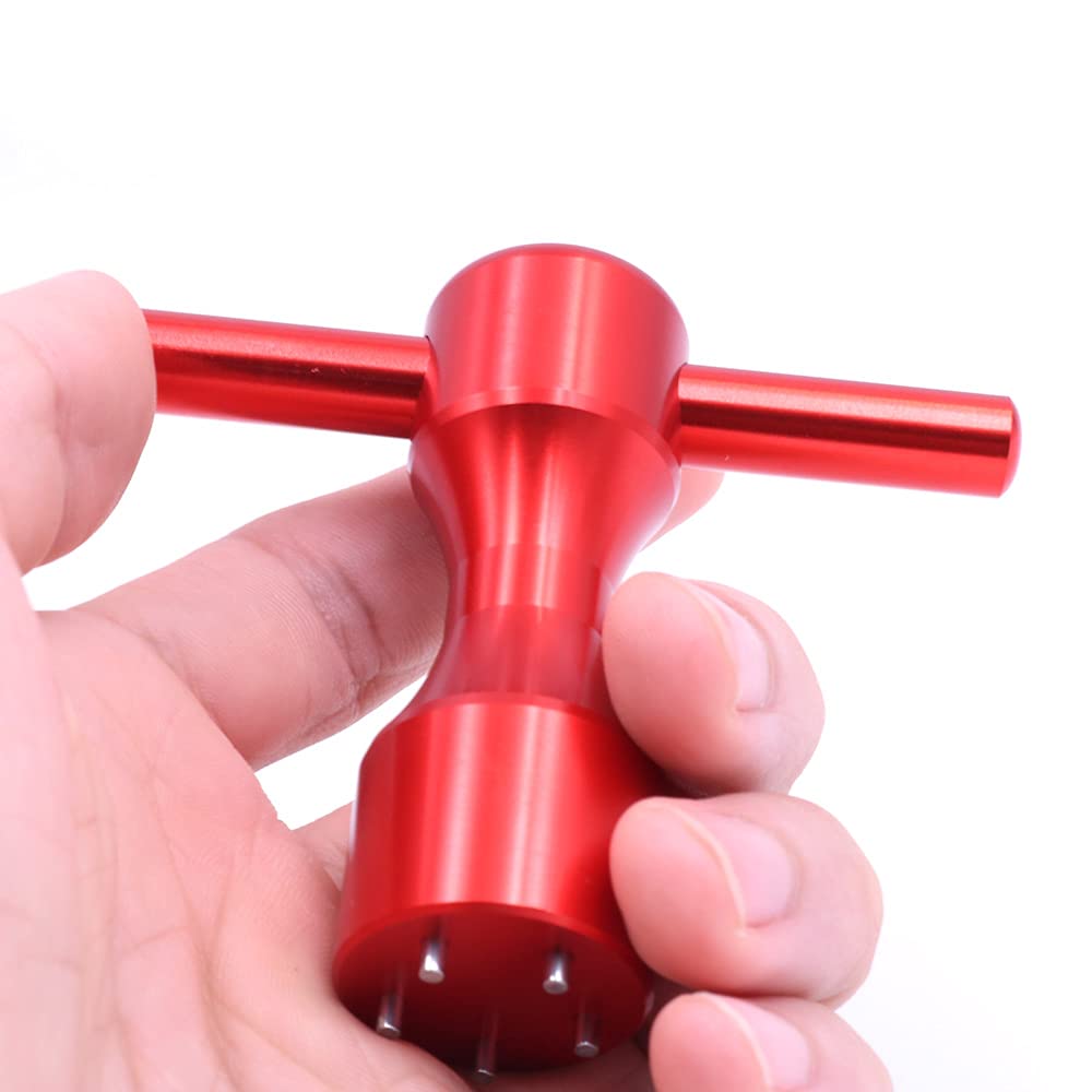 Llave de tornillo para palo de golf, 5 pines, roja