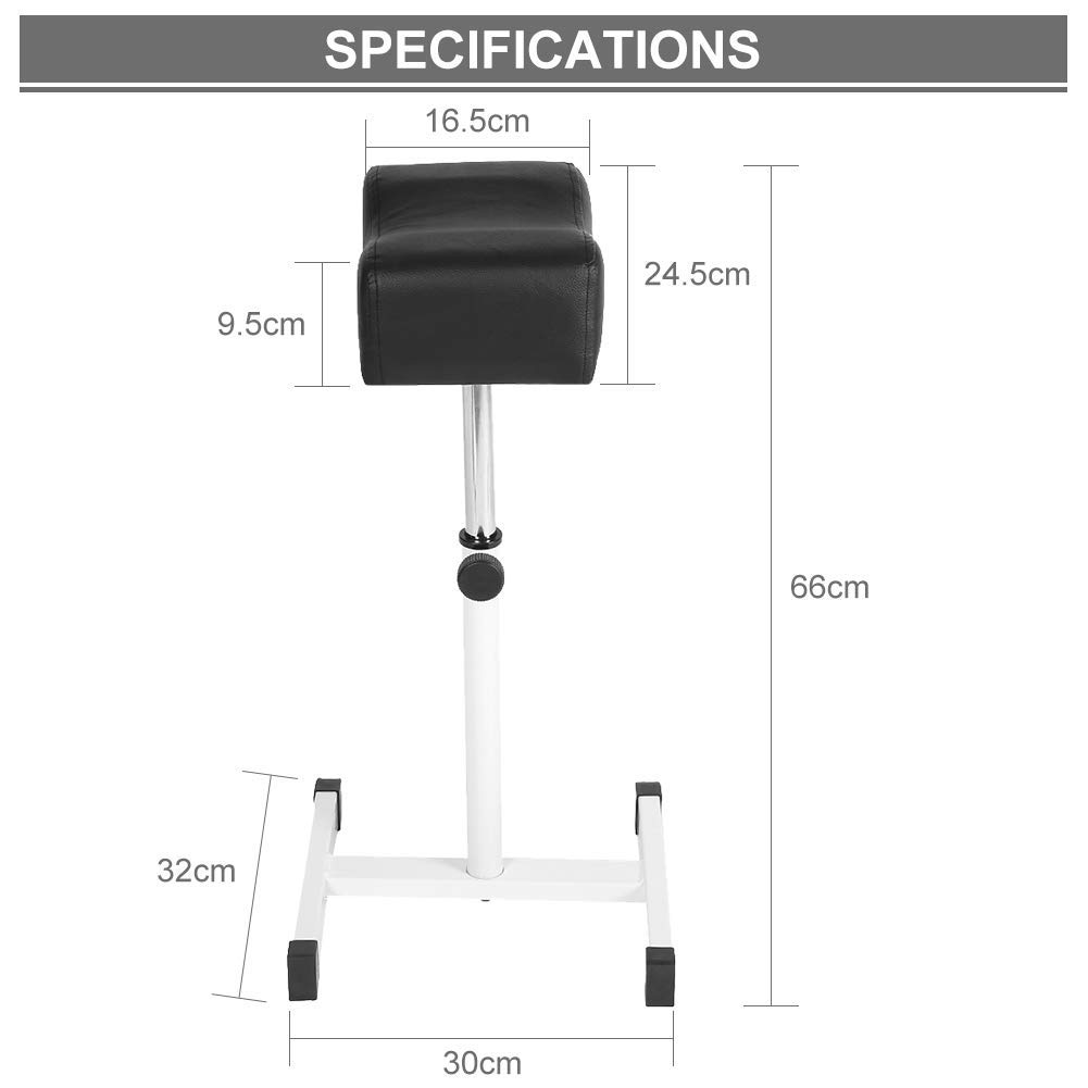 Ejoyous Tabouret de Pédicure Réglable, Repose-Pieds pour Spa et Massage, Chaise de Soins des Pieds pour Manucure, 48-68 cm