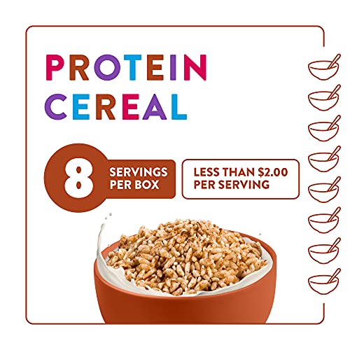 HighKey High Protein Breakfast Cereal - 8oz Keto Snacks Zero Sugar & 0 Net Carb Grain & Gluten Free Low Carb Cereals, Paleo, Diabetic, Ketogenic & Non GMO Food, Healthy Snack, Grocery Foods - Cinnamon