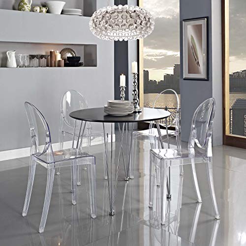 Modway Casper Modern Acrylic Stacking Kitchen And Dining Room Chair In Clear - Fully Assembled #TOP7