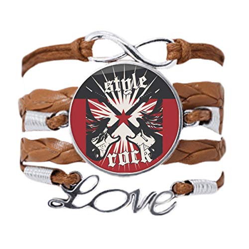 Bracelet Rock Passion cuir noir corde tordue bracelet homme bijoux