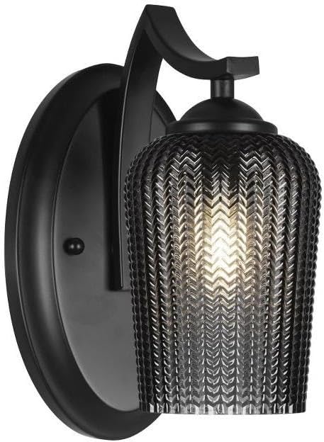 Toltec Lighting Zilo 1 Light Wall Sconce in Matte Black (551-MB-4252)