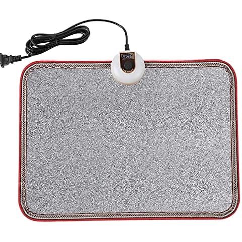 Livtribe AC 230V Beheizte Bodenmatte für Fuß, Kohlenstoffkristall Heizpad, Elektrisch Beheizte Fußwärmer für Büro,Haus(Grau) Cover