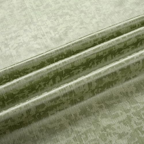 Image of Crosshatch Pastel Green Polyester Window Curtains 6 Feet | Darkening Drapes with Eyelets | Set of 2 Panels for Living Room, Bedroom & Office