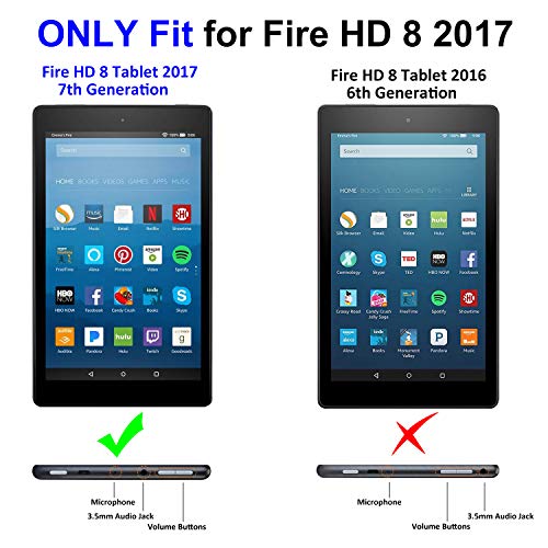 S-Union Replacement Touch Screen Digitizer for Kindle Fire HD8 7th Gen 2017 Release SX034QT (Comes with Tools and Adhesive)