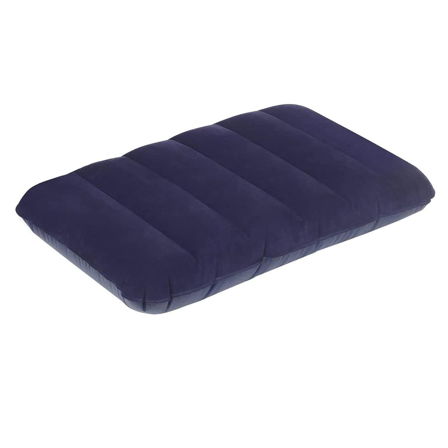 Inflatable Air Pillow for Travel & Home | Soft Flocked Surface Blow Up Cushion | Portable Neck, Back & Lumbar Support Pillow for Camping, Office, Car, Flight & Outdoor Use | Navy Blue-image-34