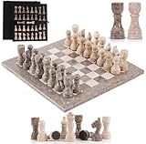 Regalo perfecto: un refinado juego de mesa familiar para el hogar o regalo. Este juego de mármol hecho a mano ofrece estrategia, estilo y calidad premium, ideal para cualquier persona que ama el ajedrez o los regalos de lujo.