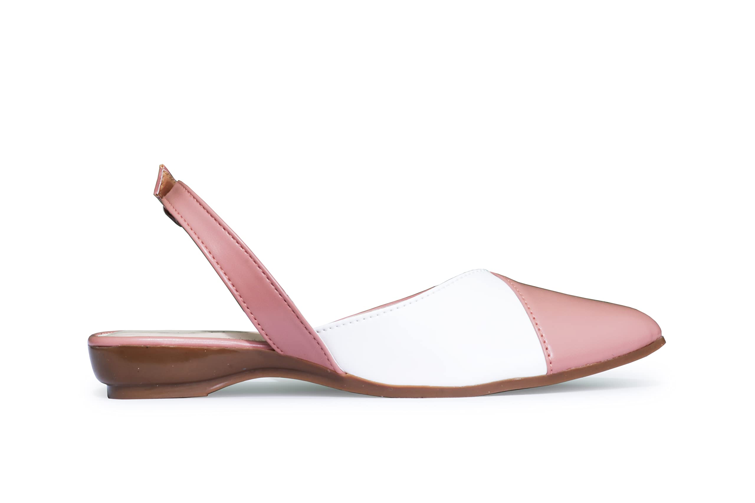 CANVI Stylish | Fancy | Comfortable Women's Ethnic Flats Sandals for Women and Girl, Synthetic Leather Sandals Casual Summer Beach Shoes Sandal (Peach, numeric_8)