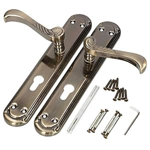 KOTARBAU Türdrücker 72 mm PZ Türgriff Türbeschlag Türklinke Drückergarnitur Langschild Türdrückergarnitur Innentür Außentür Handgriff Torbeschlag