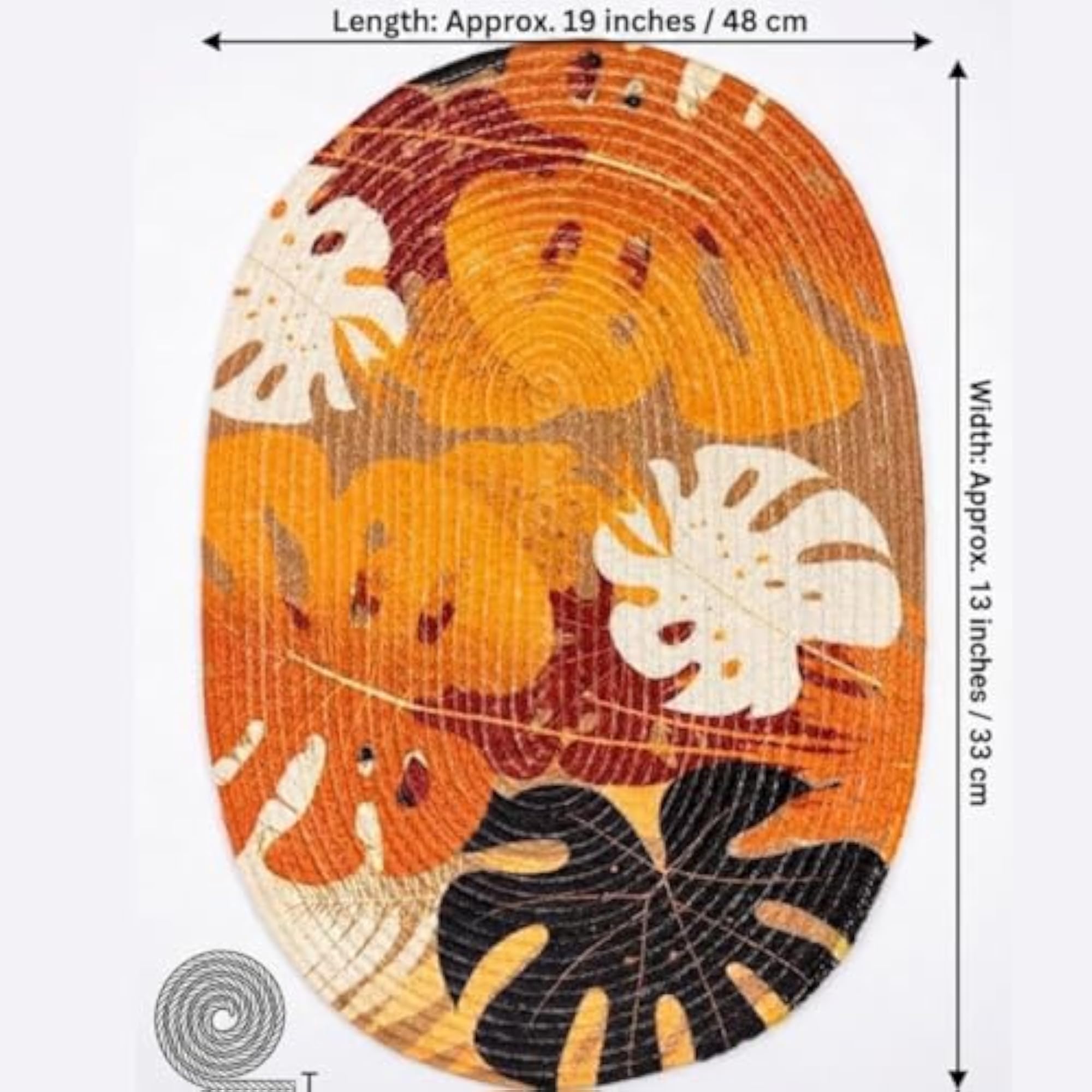 Oval Placemats for Dining Table, Washable Polyester Table Mat