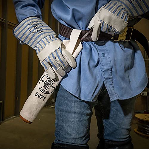 image for Canvas Bag, Electrode Bag with Hard Leather Bottom and Web Belt Loop, 