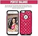 iPhone 6 Case, SNAZZYCASE [Star Bling] Pink iPhone 6 Case (4.7-inch), For Girls & Women [Glossy Cherry Pink] Dual Layer Protection [Soft Hard Tough Case] Designer iPhone 6 Case - Premium Custom Slim Fit