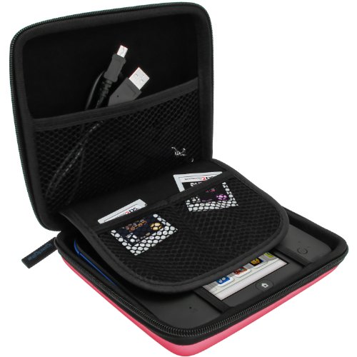 iGadgitz U2705 - EVA Étui Housse Pochette Rigide Compatible avec Nintendo 2DS - Rose