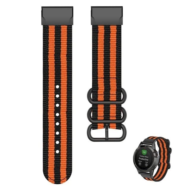Correa Quickfit 26mm para Garmin Fenix 7X 6X Pro pulsera lona nailon NATO compatible con Descent Mk2