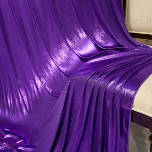 Image of 20x10 ft Wrinkle Free Purple Sequin Backdrop Curtain for Parties,Thick Not Fall-Off Glitter Backdrop Drapes,4 Panels 5x10ft Shimmer Photo Back Drop Cloth for Wedding Birthday Photography Background