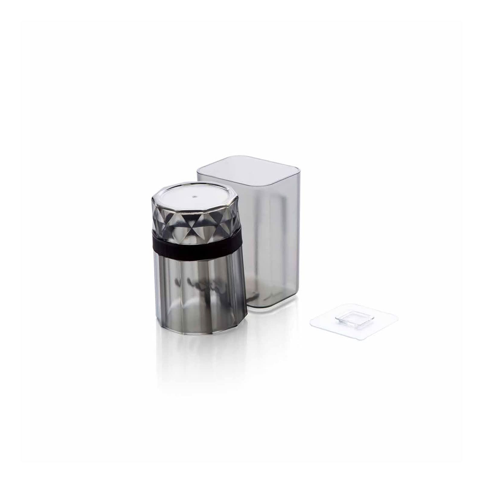 JINGYAN Toothbrush Holders Toothbrush Holder Rack With Cup Case Cover Facial Cleanser Toothpaste Bathroom Storage Shelf Wall(Schwarz)