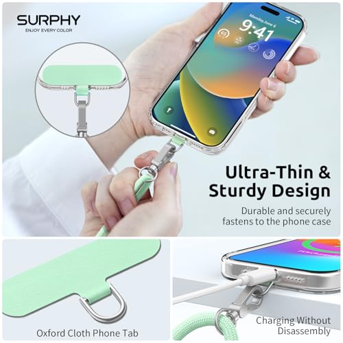 Image of SURPHY Phone Lanyard Crossbody, Phone Strap Crossbody with 2 Tether Tabs