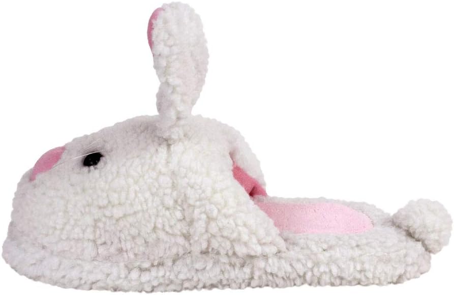 Plush Bunny Slippers in White and Pink by BunnySlippers