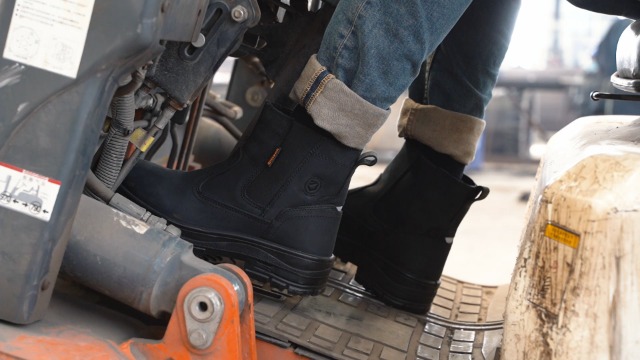 Amazon.com | Clitenk Mens Steel Toe Work Boots for Men 