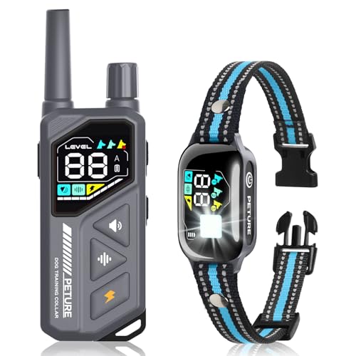 Peture 2-in-1 Dog Shock & Bark Collar Combo - New Updated Automatic Bark Collar & 3300Ft Remote Training Collar with 3 Training Modes for 7-120lbs Small Medium Large Dogs IPX7 Waterproof E-Collar