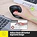 MicroPack Trackball Wireless Mouse, Upgrade Right Hand Ergonomic Mouse with Wireless Vertical Rollerball Computer Mouse, 3 Adjustable DPI, Easy Thumb Control for PC, Laptop, Mac, Windows - Black