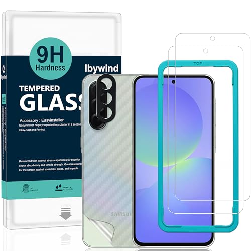 Image of Ibywind for Samsung Galaxy A37 5G Screen Protector,2-Pack,9H Hardness Tempered Glass with Camera Lens Protector,Easy Installation Tool,Bubble-Free,Fingerprint Unlock,Anti-Shatter,Anti-Scratch