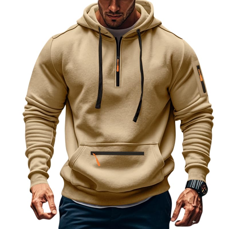 Men's Fleece Hoodie Sweatshirt with Kanga Pockets