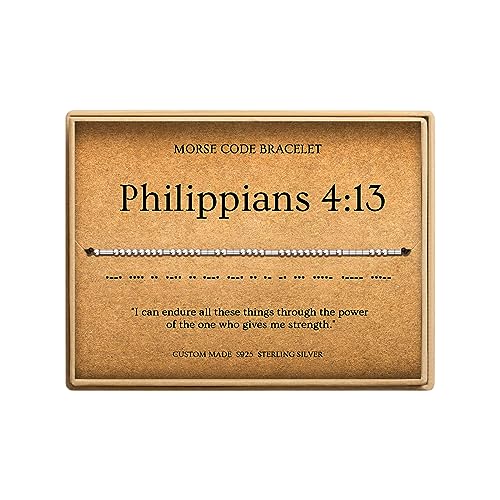 Loved Creations Philippians 4:13 Morse Code Bracelet
