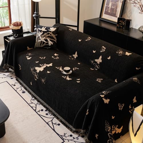 Jeté de canapé vintage en chenille pour sublimer votre salon