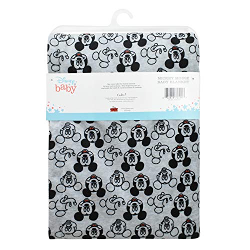 Cudlie Disney Baby Boy Mickey Mouse Baby Blanket Double Sided Mink With Grey Micky Print (30X40) #TOP1