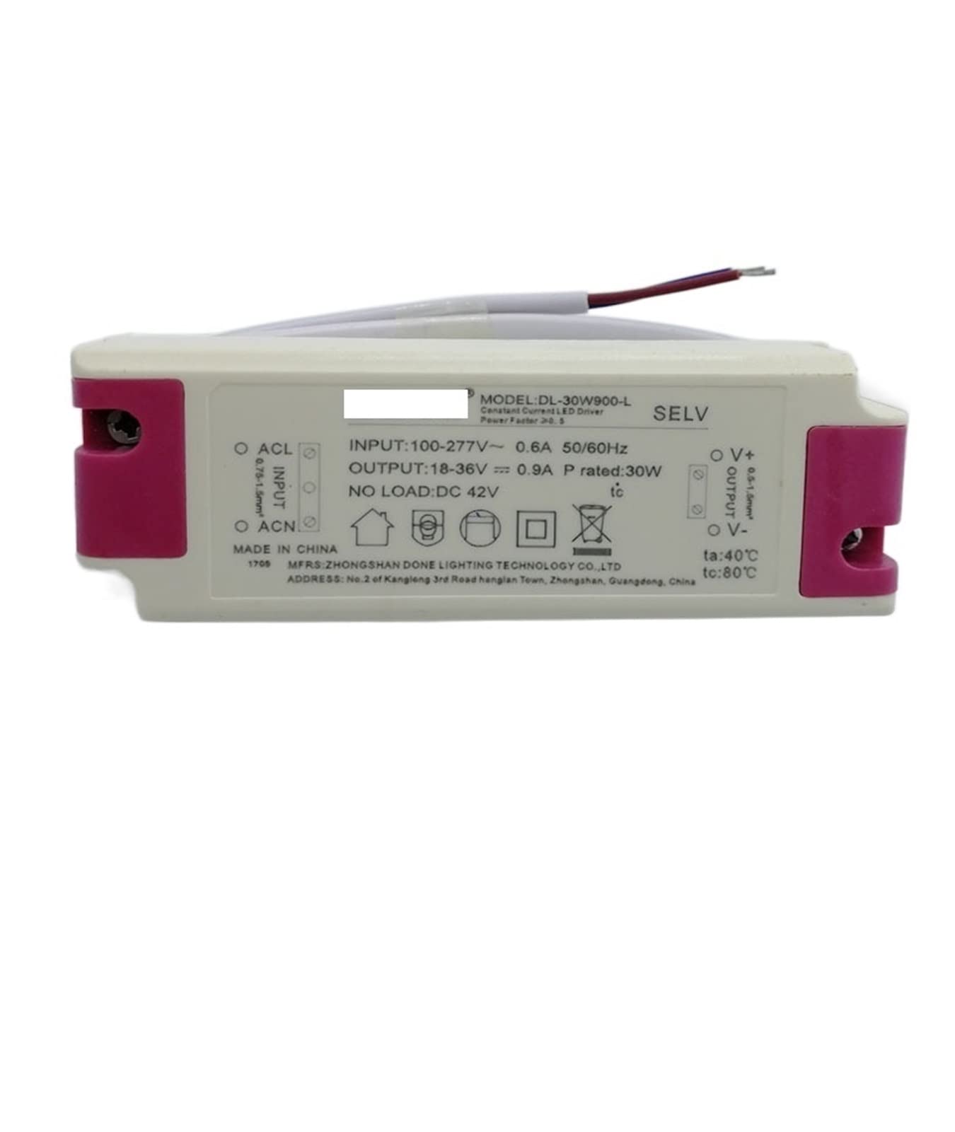 Driver di potenza a led costante corrente 12W7W20W30w Ballast tubo riflettore trasformatore driver (DL-50W600-L)