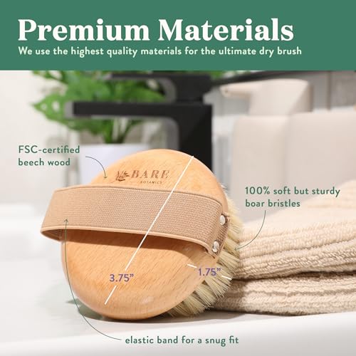 Bare Botanics BRUSH-01 Palm Size Dry Brush Body Brush thumb #2