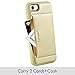 ZVE Case for Apple iPhone 8 and iPhone 7, 4.7 inch, Slim Leather Wallet Case with Credit Card Holder Slot Pocket Protective Case Cover for Apple iPhone 7/8 - Gold