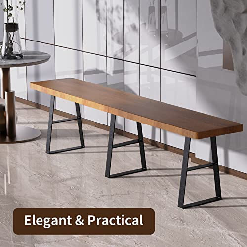 Orgerphy 16“ Black Trapezoid Metal Bench Legs (3Pcs) | Heavy Duty Furniture Legs For Bench| Metal Table Legs| With Screws And Rubber Floor Protectors | Mid Century Modern Desk Legs Furniture Legs #TOP4