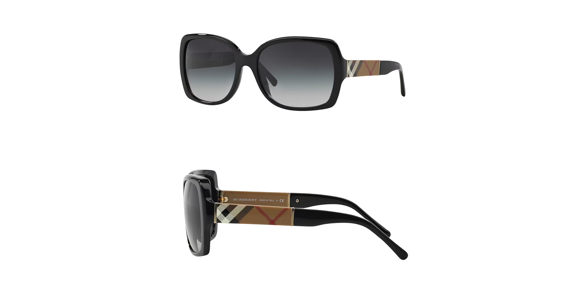 Amazon.com: BURBERRY BE4160 Square Shape Acetate Sunglasses
