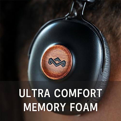 House of Marley Positieve vibratiefrequentie over-ear draadloze hoofdtelefoon - Bluetooth-hoofdtelefoon, 34 uur speeltijd, passieve geluidsisolatie, ingebouwde bediening en microfoon, duurzame - Afbeelding 6