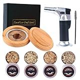 Drink Smoker Kit with Torch, 4 Flavor Wood Chips for Whiskey and Bourbon, Cocktail Smoker Infuser...