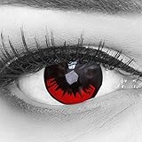Farbige Tanjiro Kontaktlinsen 1 Paar DEMON SLAYER Anime Cosplay Heroes Of Cosplay - STARK DECKEND - Jahreslinsen für Kostüme, Halloween, Fasching, Karneval mit gratis Linsenbehälter - Ohne Stärke