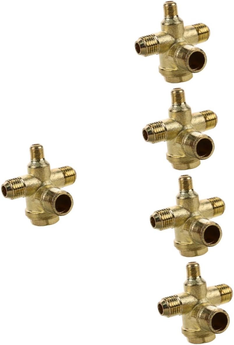 5pcs Air Compressor Check Valve Way Non-return Valve for Pneumatic Systems Construction Easy to Clean for Air Pressure Tanks and Compressor Pumps